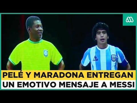 “Reviven” a Pelé y Maradona: Hologramas le entregan un conmovedor mensaje a Messi