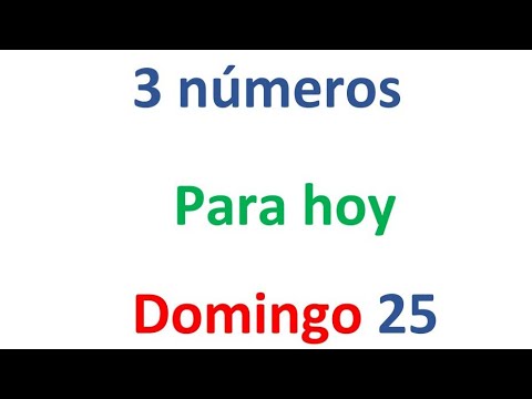 3 números para el Domingo 25 de agosto, El campeón de los números