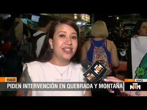 Manifestantes bloquean glorieta de Pilsen - Telemedellín