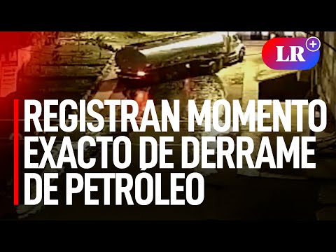 Cercado de Lima: cámara de seguridad registra momento exacto de derrame de petróleo en jirón Ascope