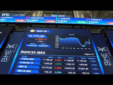 El Ibex 35 cae un 0,38 % tras el repunte de la inflación en EEUU