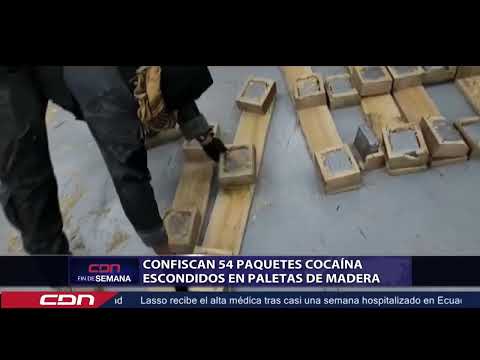 Confiscan 54 paquetes cocaína escondidos en paletas de madera