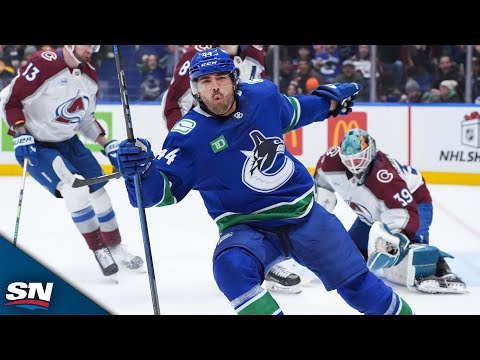 Canucks Kiefer Sherwood Notches First Career Hat Trick vs. Avalanche