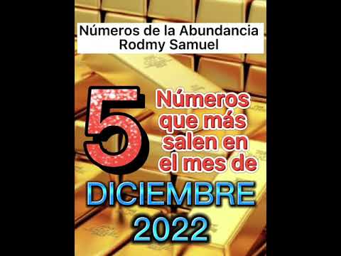 5 números de la suerte para el mes de Diciembre del 2022números para hoy