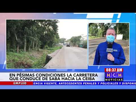¡Tras ETA & IOTA! Aún sin reparar carretera de Sabá a La Ceiba