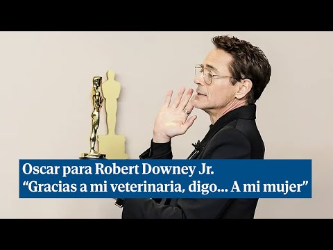 El irreverente discurso de Robert Downey Jr: Gracias a mi veterinaria, digo    A mi mujer