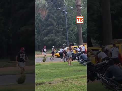 Hinchas de Colo Colo protagonizan pelea en el Parque San Martín de Mendoza