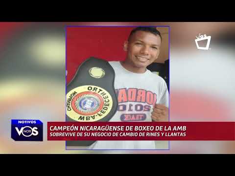 El campeón nicaragüense de boxeo que sobrevive vendiendo rines y llantas en Managua.