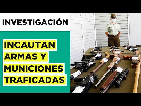 Investigan tráfico de armas a Chile: Incautan pistolas, revólveres y munición