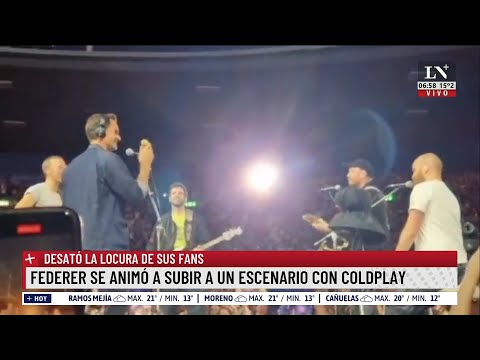 Roger Federer subió al escenario con Coldplay