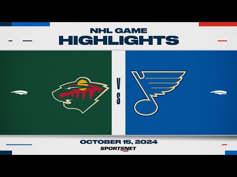 NHL Highlights | Wild vs. Blues - October 15, 2024