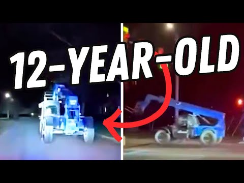 Police Chase 12-Year-Old Joyriding on Forklift