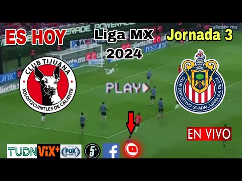 Tijuana vs. Chivas en vivo, donde ver, a que hora juega Xolos vs. Chivas Liga MX 2024