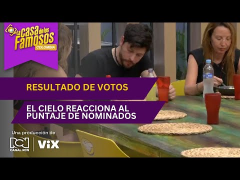 El cielo reacciona a los resultados parciales de votaciones | La casa de los famosos Colombia