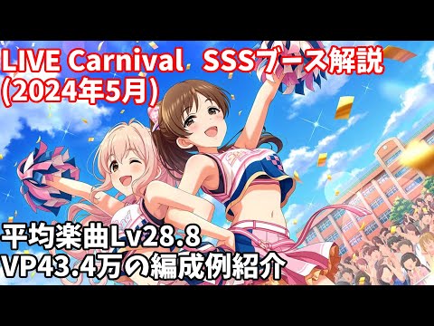 【デレステ】LIVE Carnival SSS編成例紹介(2024年5月) VP43.4万 平均Lv28.8