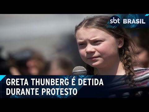 Greta Thunberg é detida durante protesto na Holanda | SBT Brasil (06/04/24)
