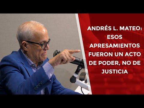 Andrés L. Mateo: Esos apresamientos fueron un acto de poder, no de justicia