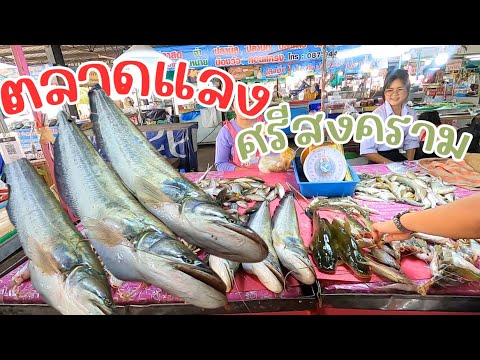 ตลาดศรีสงครามจ.นครพนมปลาเนื้