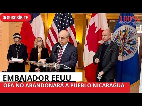OEA no abandonará al pueblo de Nicaragua dice embajador de EEUU Fran Mora