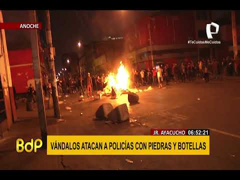 Así se desató la violencia entre policías y manifestantes en el Centro de Lima
