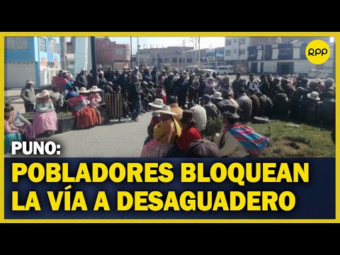 Pobladores de Ácora bloquean la vía a Desaguadero