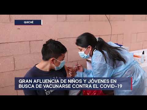 Vacunas contra el covid-19 aplicadas a niños se agotan rápidamente en Santa Cruz del Quiché