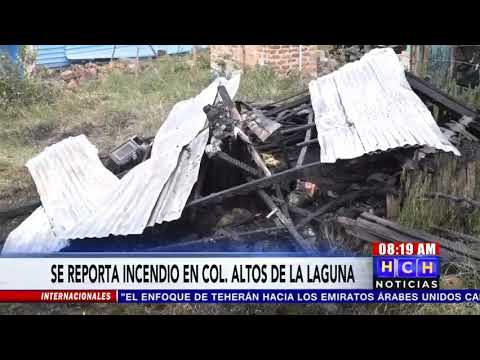 Incendio consume una vivienda en la col. Altos de La Laguna
