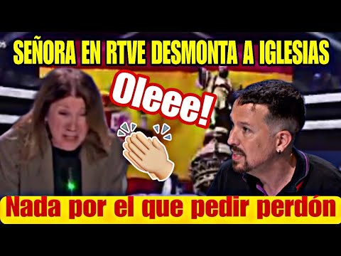 MUJER EN RTVE, 59 SEGUNDOS, BRUTAL DEFENSA DE NADA DE PEDIR PERDÓN, DEJANDO K.O A LOS PROGRES