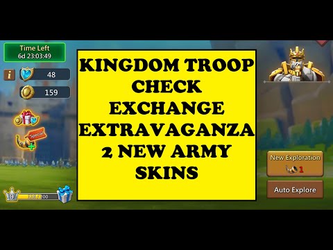 Lords Mobile - KINGDOM TROOP CHECK - TWO NEW ARMY SKINS - FREE CRIMSON MANE???