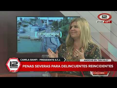 CHUBUT | Camila Banfi, Presidenta del S.T.J. anoche, en Sin Hilo, por la pantalla del 12