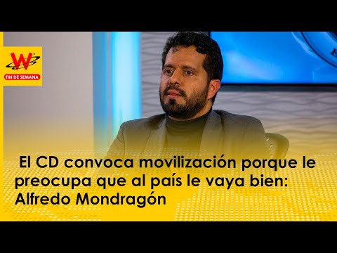 El CD convoca movilización porque le preocupa que al país le vaya bien: Alfredo Mondragón