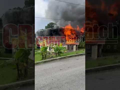 There were reports of a house on fire in Gasparillo earlier today.