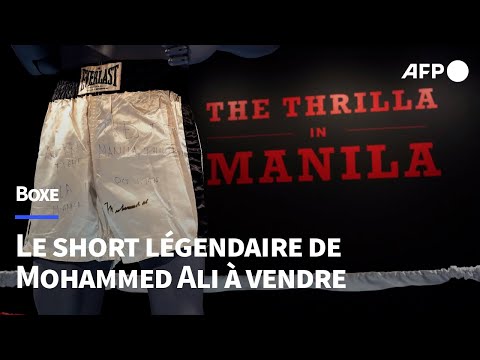 Le short porté par Mohammed Ali lors du combat de légende Thrilla in Manila aux enchères | AFP