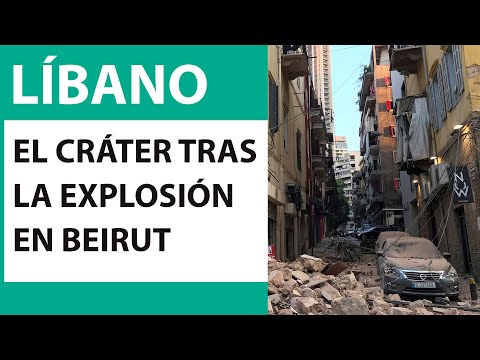 Beirut | El cráter tras la explosión en el Líbano