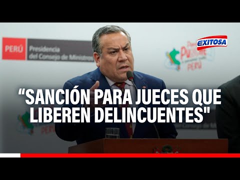 Gustavo Adrianzén respalda sanciones para jueces que liberen delincuentes