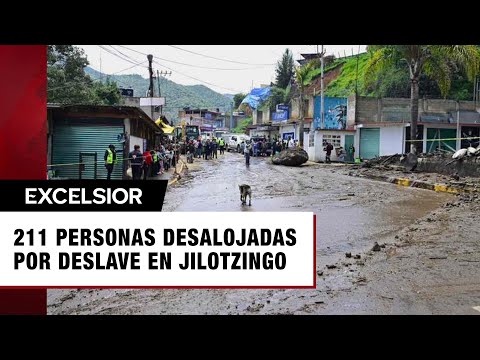 Familias damnificadas permanecen en albergues por deslave en Jilotzingo, Edomex