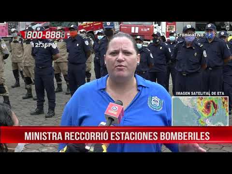 Ministra de Gobernación recorre estaciones de bomberos en Managua – Nicaragua