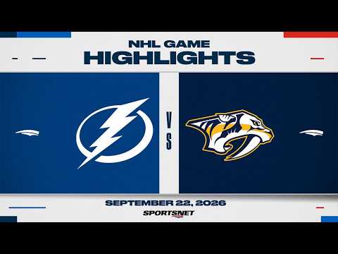 NHL Pre-시즌 하이라이트 | 라이트닝 대 프레데터스 - 2026년 9월 23일