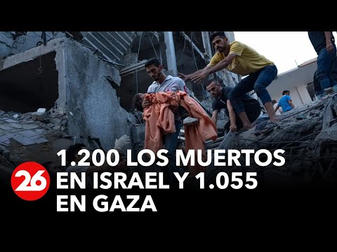 Guerra en Medio Oriente: suben a más de 1.200 los muertos en Israel y 1.055 en Gaza