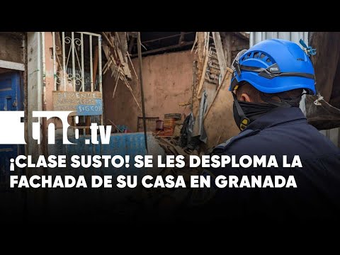 Familia se salva de morir aplastada en su propia casa en Granada - Nicaragua
