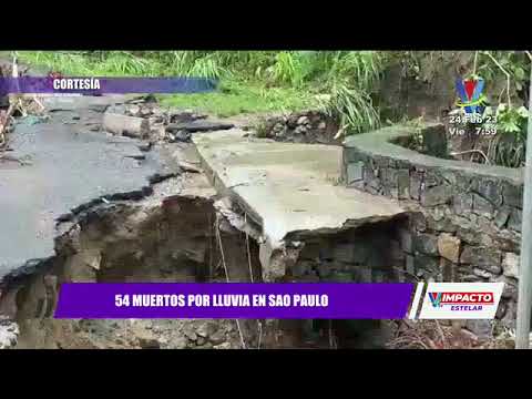 54 fallecidos por lluvia en Sao Paulo