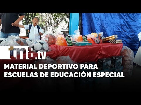 Entregan material deportivo para escuelas de educación especial en Managua - Nicaragua