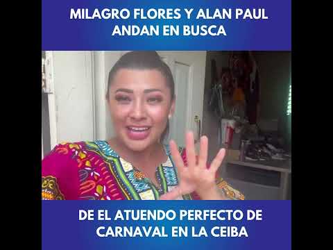 Milagro Flores y Allan Paul andan en busca del atuendo perfecto de carnaval en La Ceiba