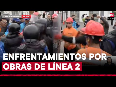 Línea 2 del Metro: se registran enfrentamientos entre fiscalizadores de MML y trabajadores de obra