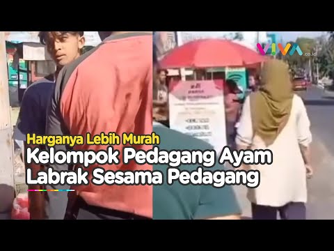 Emosi Mendidih, Pedagang Ayam Labrak Sesama Pedagang Gegara Harga