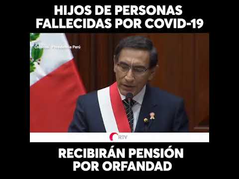 Vizcarra anuncia pensión de orfandad para hijos de personas fallecidas por la Covid-19