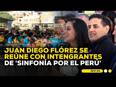 Juan Diego Flórez se reúne con intengrantes de 'Sinfonía por el Perú', previo a su presentación