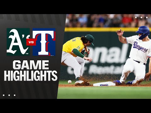 Athletics vs. Rangers Game Highlights (7/22/25) | MLB Highlights