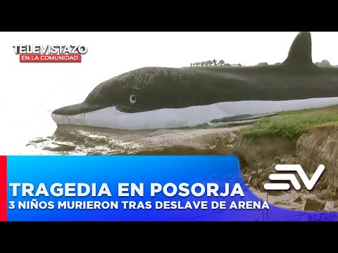 Tragedia en Posorja: 3 niños murieron tras deslave de arena y rocas | Televistazo | Ecuavisa