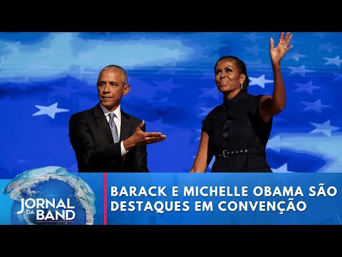 Barack e Michelle Obama são destaques na convenção de oficialização de Kamala Harris